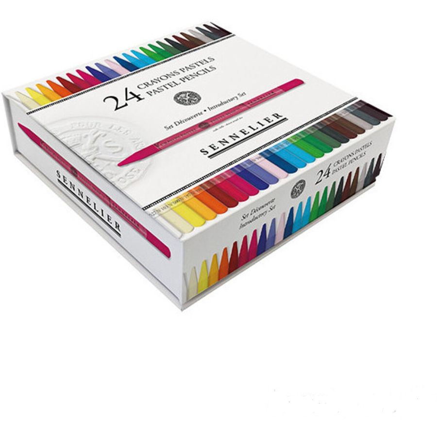 Boîte magnétique 24 crayons pastels – Mine intégrale extra-fine & couleurs intenses