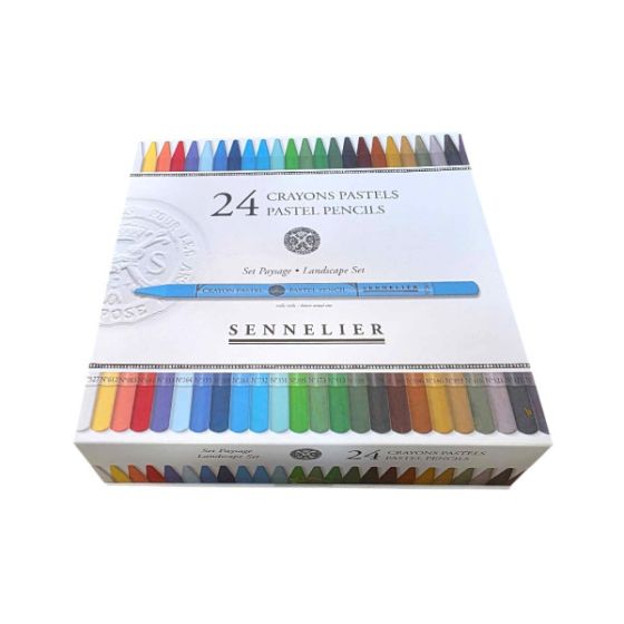 Boîte magnétique 24 crayons pastels extra-fins – Palette spéciale paysages