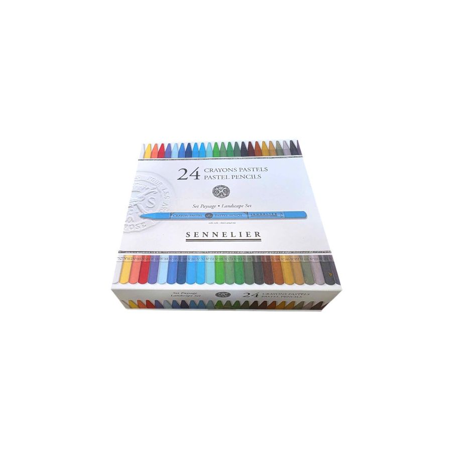 Boîte magnétique 24 crayons pastels extra-fins – Palette spéciale paysages