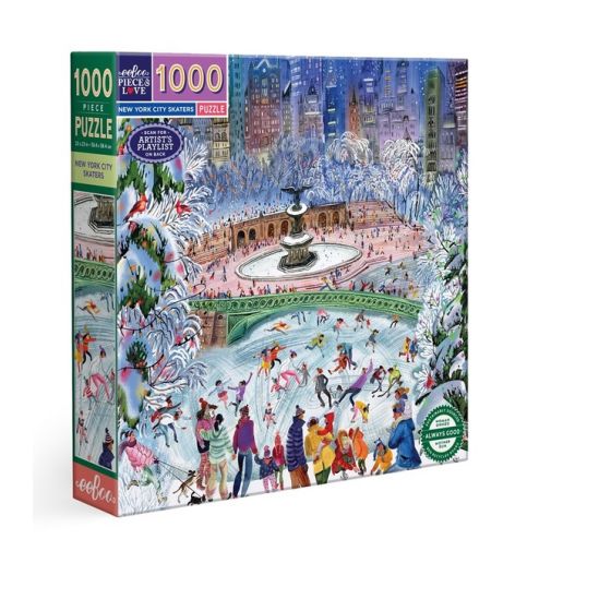 Puzzle New York City Skaters 1000 pièces – Patinage hivernal à New York