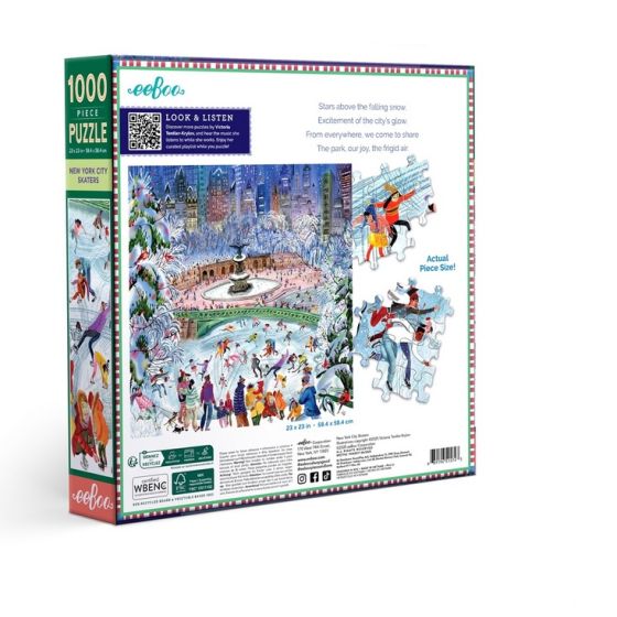 Puzzle New York City Skaters 1000 pièces – Patinage hivernal à New York