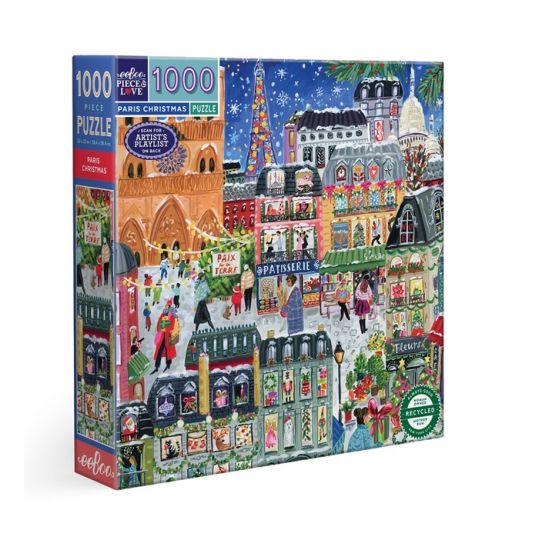 Puzzle Paris Christmas 1000 pièces – Paris enneigé et féérie de Noël