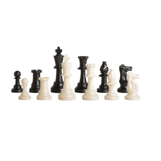 Boîte 34 pièces d’échecs en plastique – Taille 5 pour plateau 40 x 40 cm