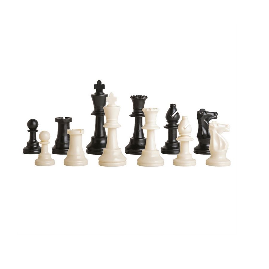 Boîte 34 pièces d’échecs en plastique – Taille 5 pour plateau 40 x 40 cm