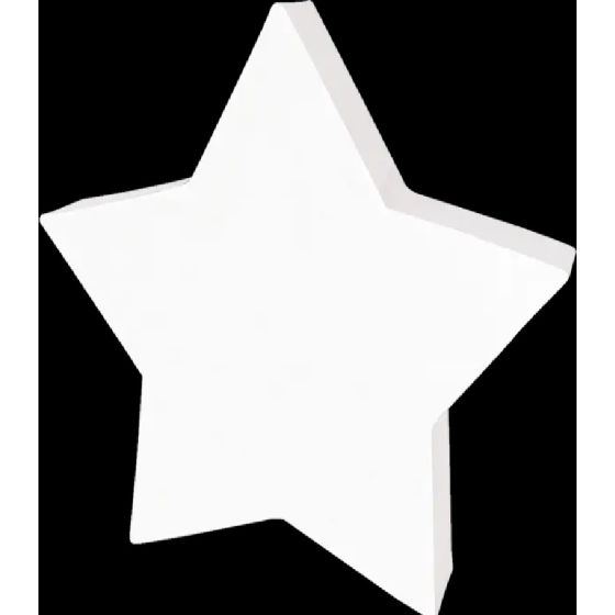 Étoile pleine en papier mâché blanc 20,5 cm – Support déco à personnaliser