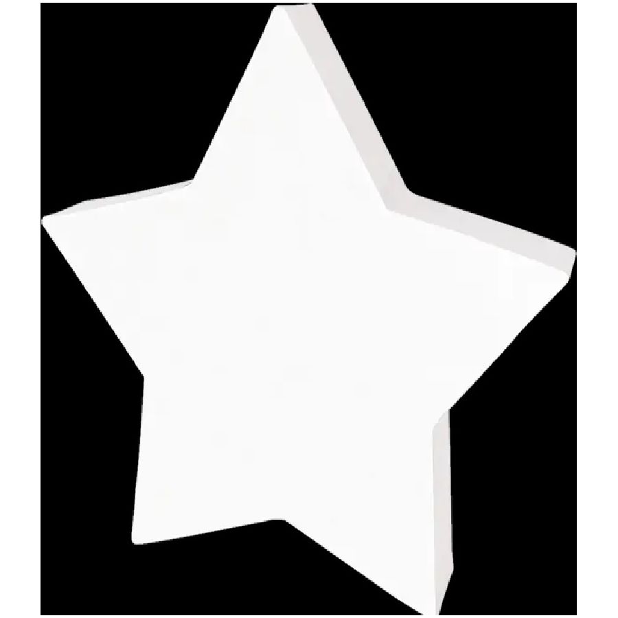 Étoile pleine en papier mâché blanc 20,5 cm – Support déco à personnaliser