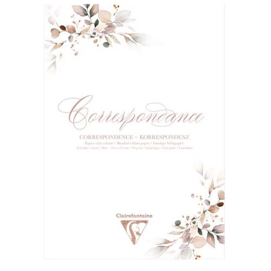Bloc Correspondance A4 50 Feuilles 90g – Eucalyptus Rose Élégant