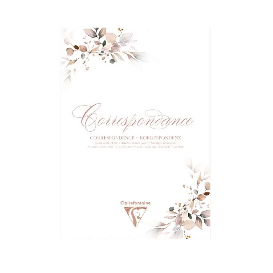 Bloc Correspondance A4 50 Feuilles 90g – Eucalyptus Rose Élégant