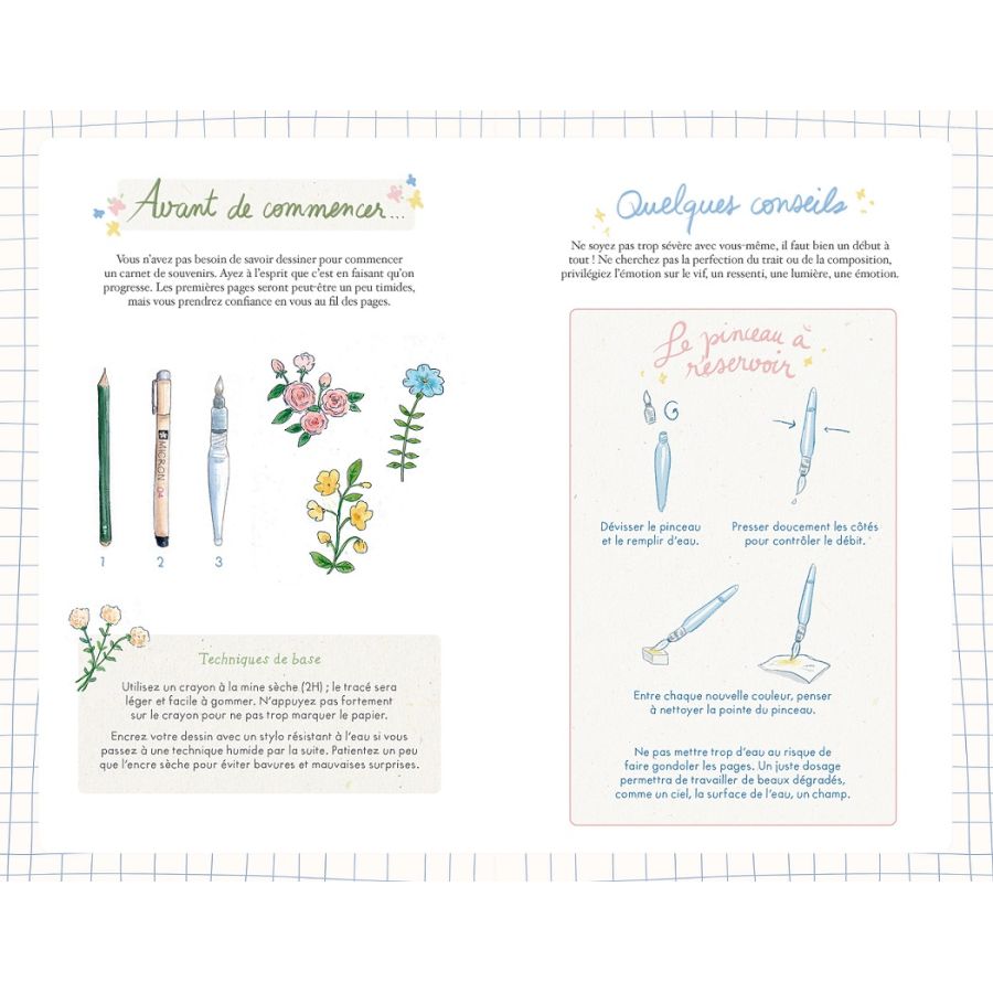 Coffret "luxe" Mon quotidien à l'aquarelle avec LauraTravelbook