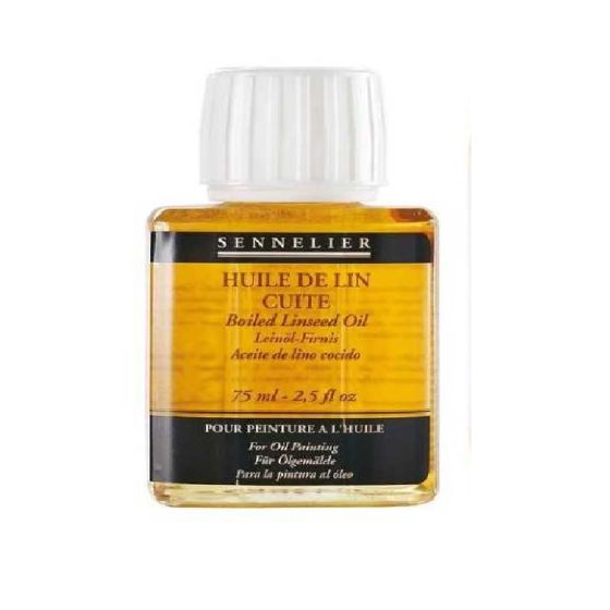 Additif Huile de Lin Cuite Sennelier – Flacon 75 ml – Médium pour peinture à l’huile