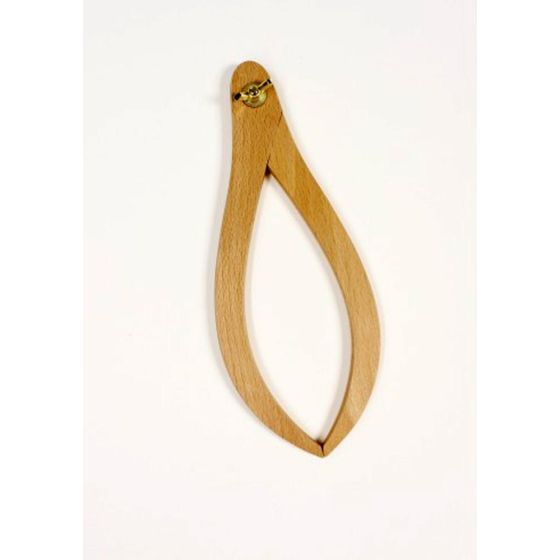Compas de potier en bois 27 cm – Outil de sculpture et modelage précis et durable