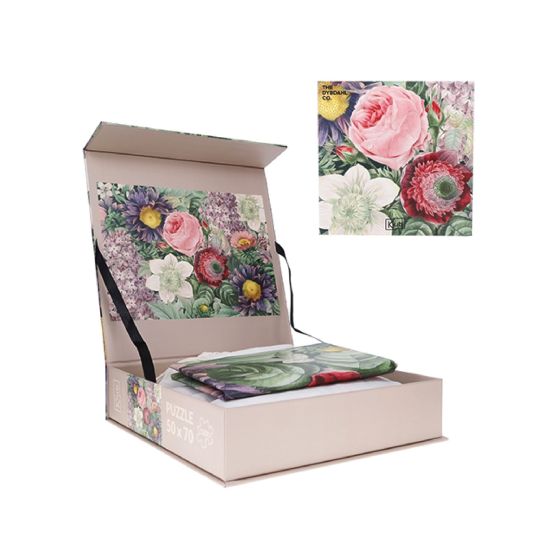 Puzzle 1000 pièces Fleurs The Dybdahl Co + pochon coton et poster taille réelle – Édition Kiub