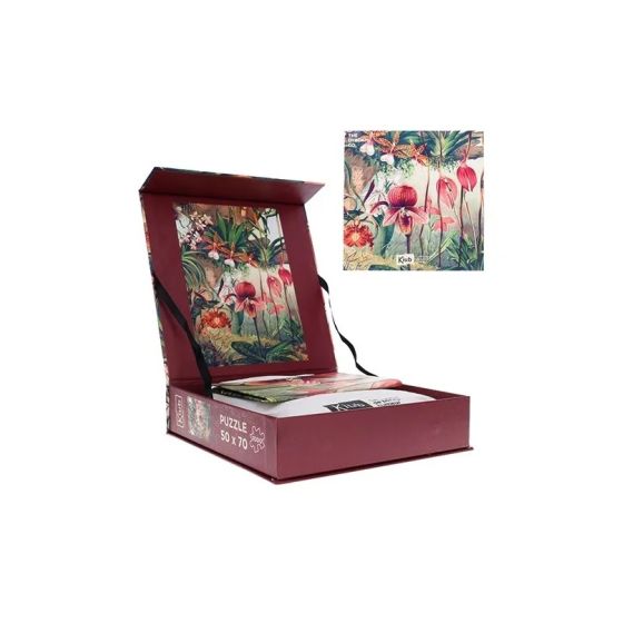 Puzzle 1000 pièces Tulipes The Dybdahl Co + pochon coton et poster taille réelle – Édition Kiub