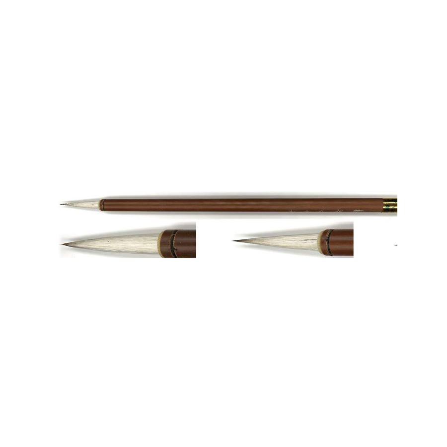 Coffret 3 pinceaux calligraphie en poils de chèvre – Corect'Art – Manche bambou