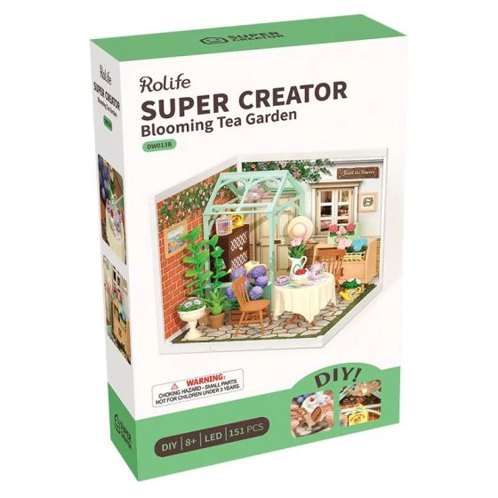 Maquette en bois Blooming Tea Garden – Maison miniature jardin de thé à assembler