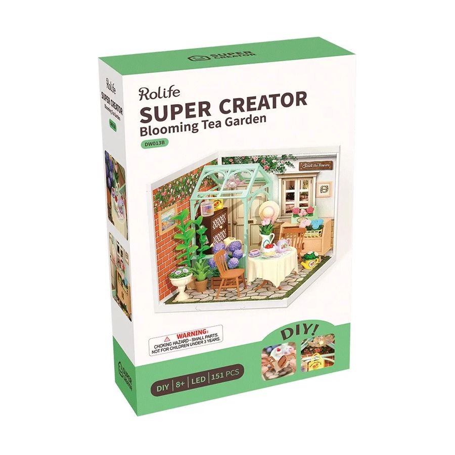 Maquette en bois Blooming Tea Garden – Maison miniature jardin de thé à assembler