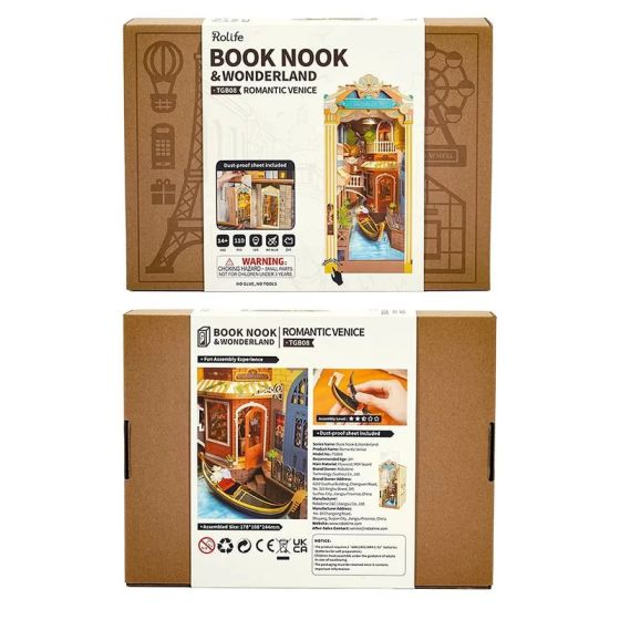 Puzzle 3D en bois serre-livres – Romantic Venice à assembler