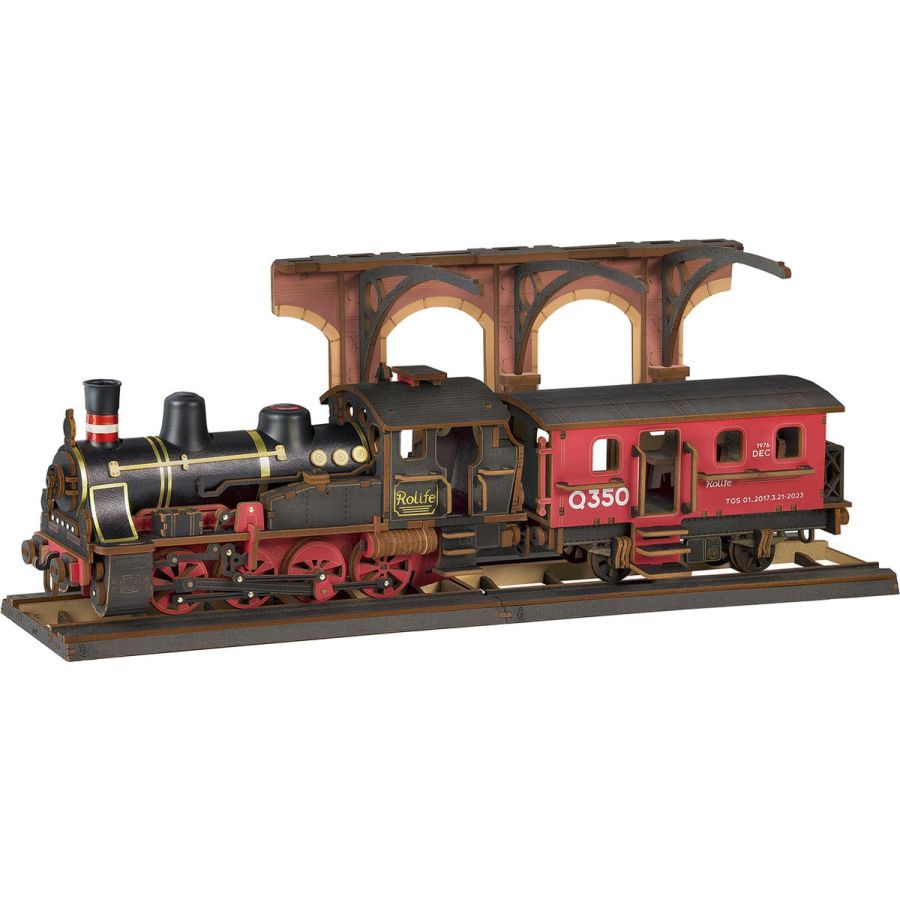 Maquette en bois Steam Journey – Locomotive à vapeur 3D à assembler