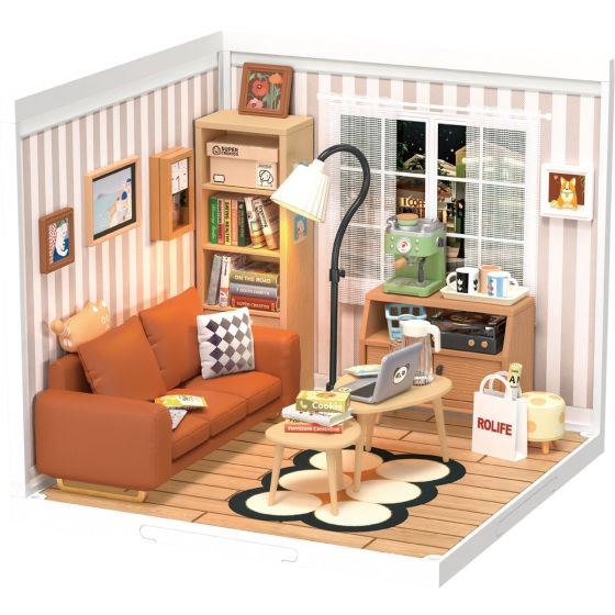 Maquette en bois DIY – Cozy Living Lounge Rolife – Salon miniature à assembler