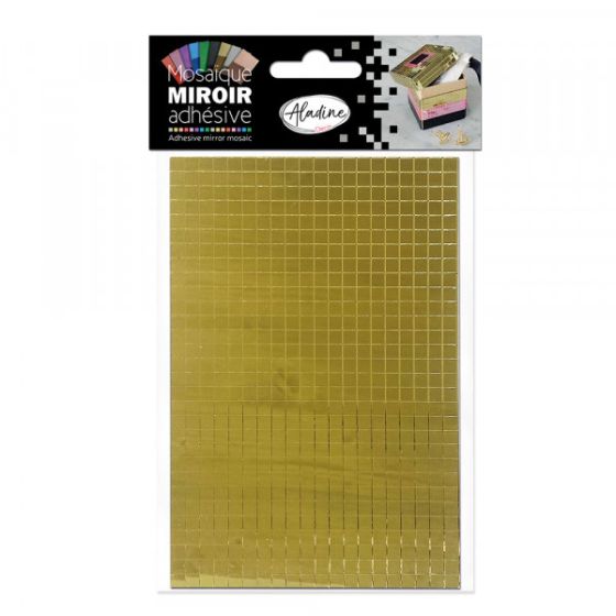 Mosaïque adhésive effet miroir – set 9 couleurs brillantes pour déco & DIY (Aladine)