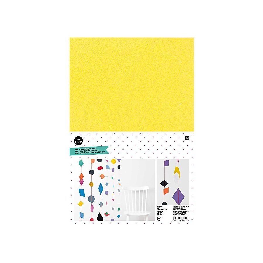 Lot 10 plaques caoutchouc mousse 2 mm – 20×30 cm, couleurs assorties pour DIY & activités enfants