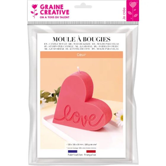 Moule à bougies thermoformé « Cœur » – fabrication française