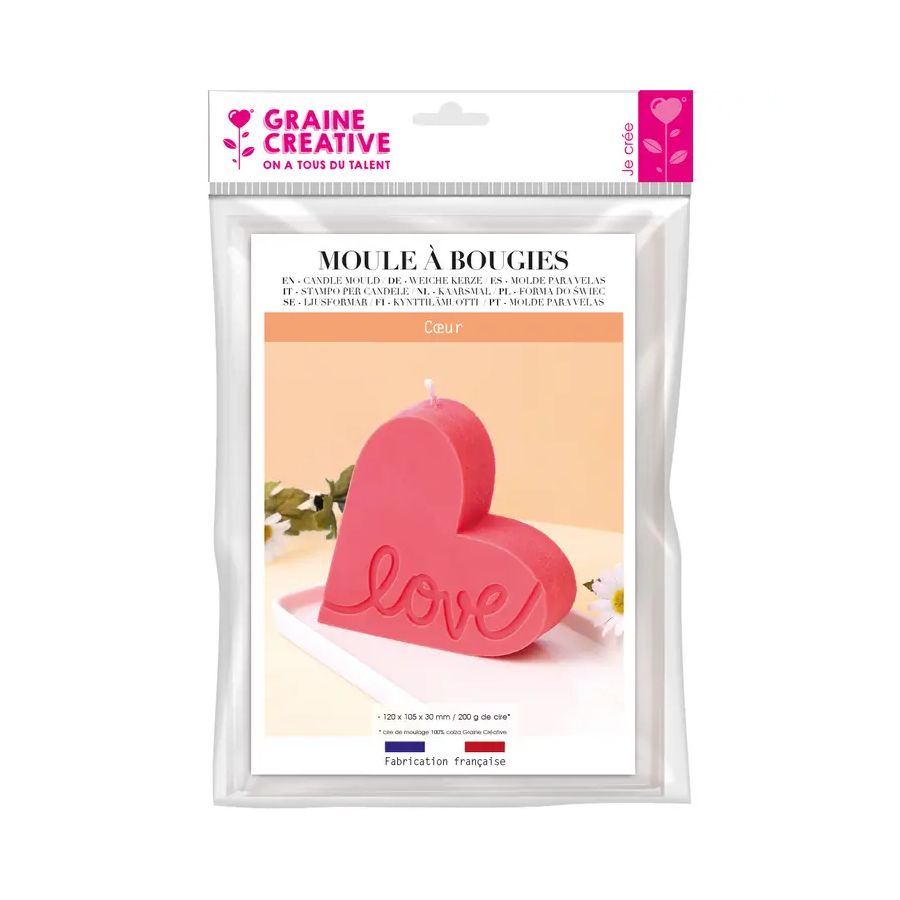 Moule à bougies thermoformé « Cœur » – fabrication française