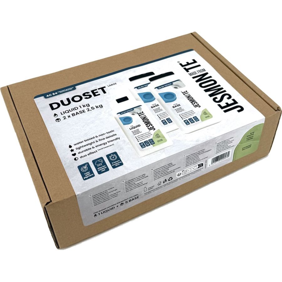 Jesmonite AC84 – Kit 1 L liquide & 5 kg base : prise rapide, grands formats