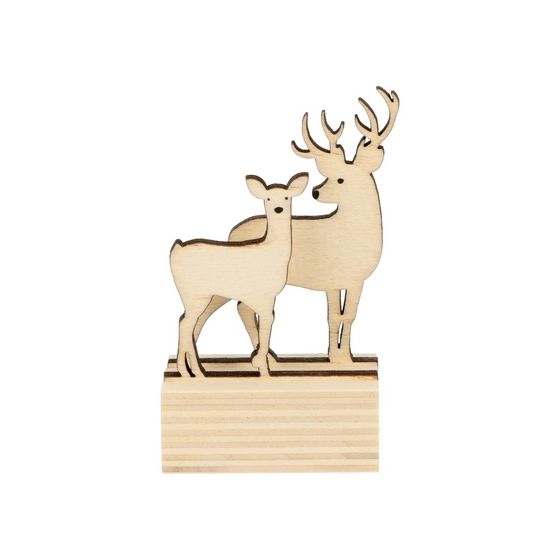 6 marque-places « Hiver Enchanté » – bois FSC, rainurés 5 cm (Artemio)