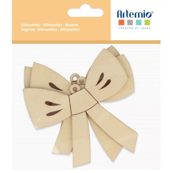 Lot 3 silhouettes bois à suspendre « Nœuds » – 10×9,8 cm, ép. 2 mm (Artemio)