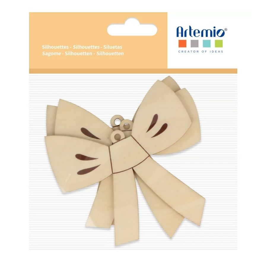 Lot 3 silhouettes bois à suspendre « Nœuds » – 10×9,8 cm, ép. 2 mm (Artemio)