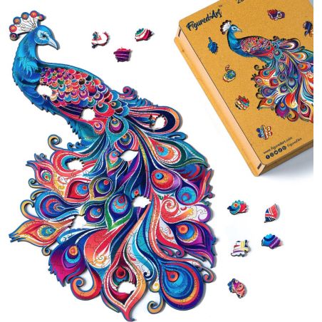 Puzzle en Bois Adulte - Paon 