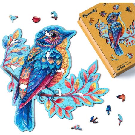 Puzzle en Bois Adulte - Oiseau Bleu 