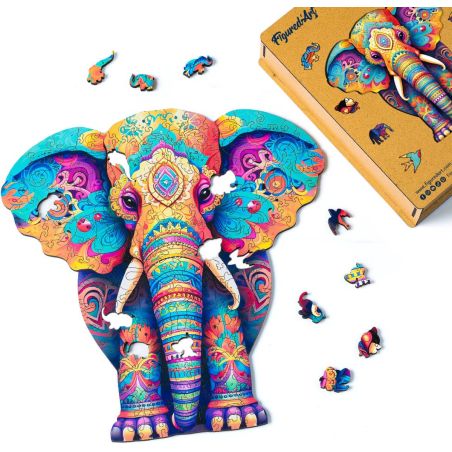 Puzzle en Bois Adulte - Elephant Majestieux 
