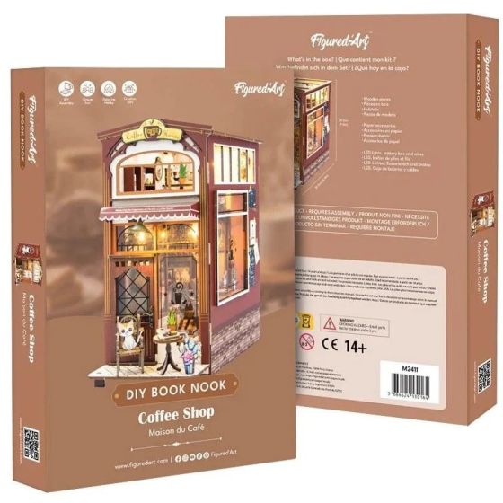 Book Nook « Maison du Café » – Kit DIY avec LED