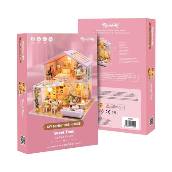 Maison miniature « Agréable Moment » – Kit DIY avec LED (172 pièces)