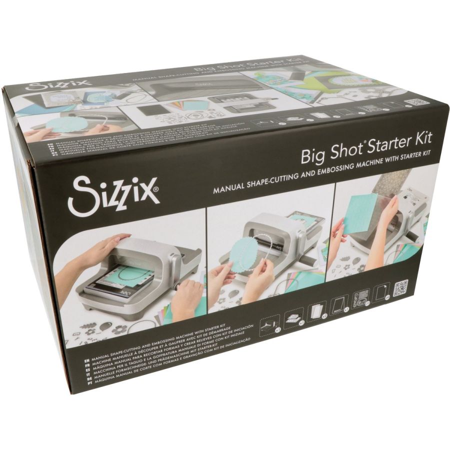Sizzix Big Shot – Kit de démarrage A5 avec 73 Thinlits & plaque 3D
