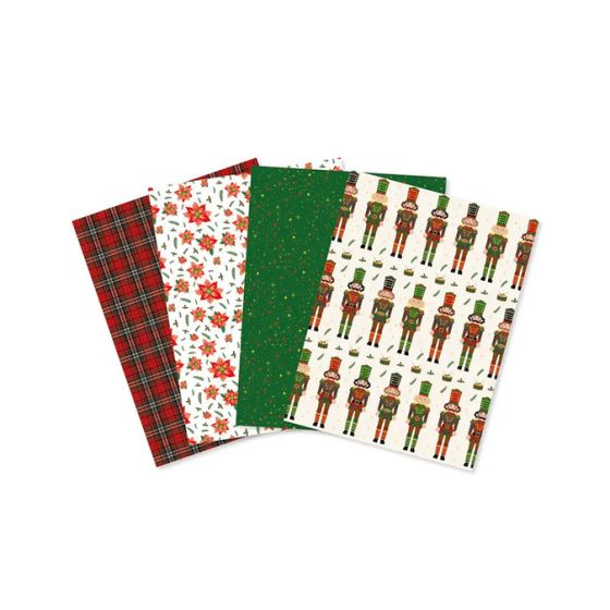 Papier texture « Casse-Noisettes » – assortiment foil Noël (Décopatch) 30×40 cm