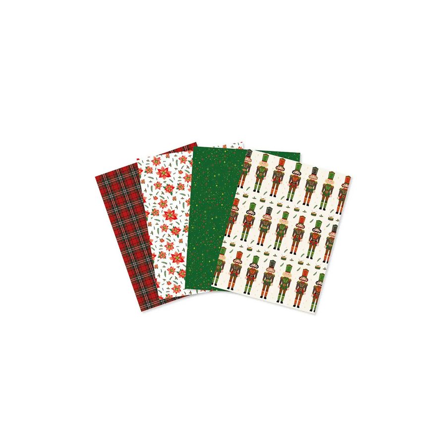 Papier texture « Casse-Noisettes » – assortiment foil Noël (Décopatch) 30×40 cm