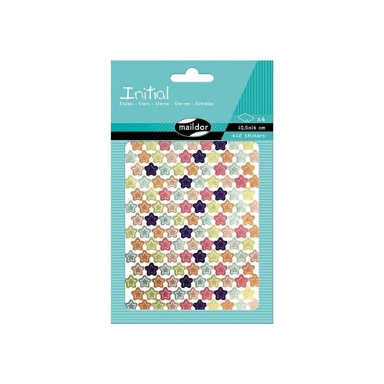 Gommettes « Mini étoiles » métal & pastel – 544 stickers (Maildor)