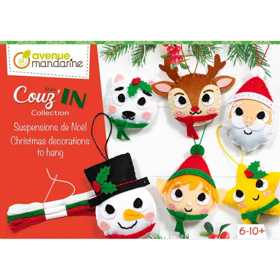 Mini Couz’in – Suspensions de Noël à coudre (6 modèles) – Avenue Mandarine