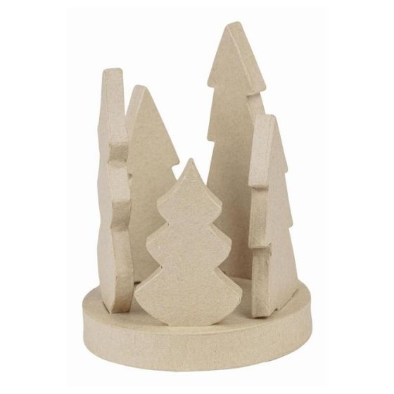 Bougeoir « Forêt » en papier mâché – 25×36×2 cm (Décopatch), à personnaliser