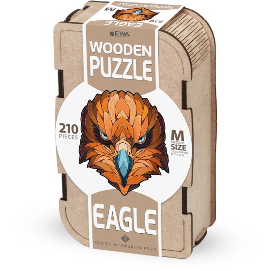 Puzzle en bois « Eagle » taille M – Eco Wood Art (32,2×27,8×0,4 cm)