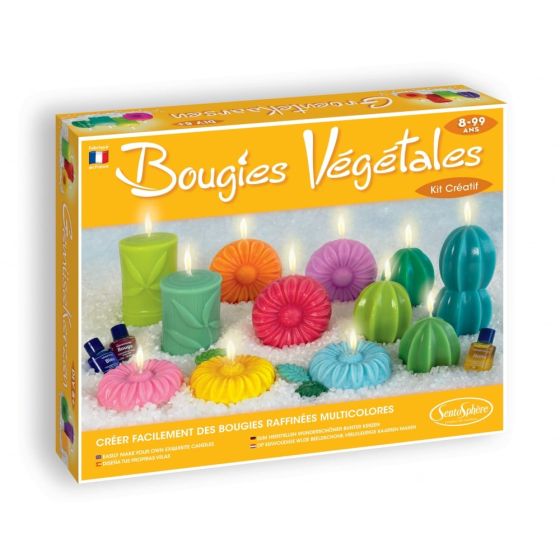 Kit bougies végétales – Coffret DIY complet (stéarine 100% naturelle)