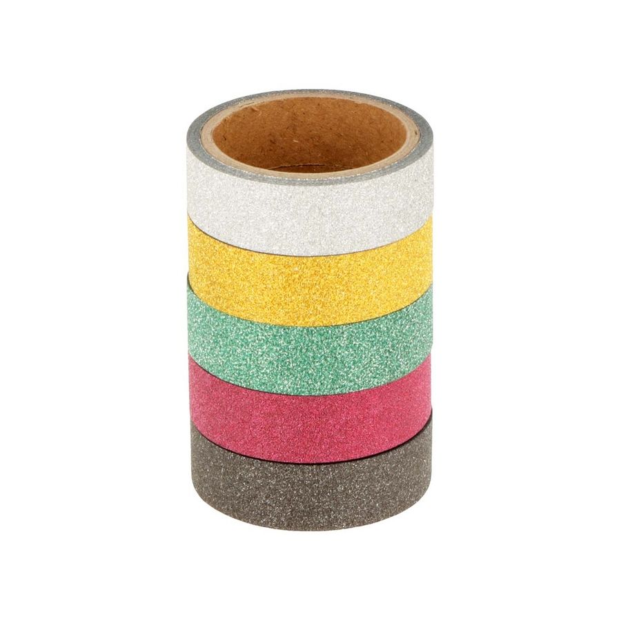6 masking tapes pailletés Noël – Artemio (10 mm × 2 m)