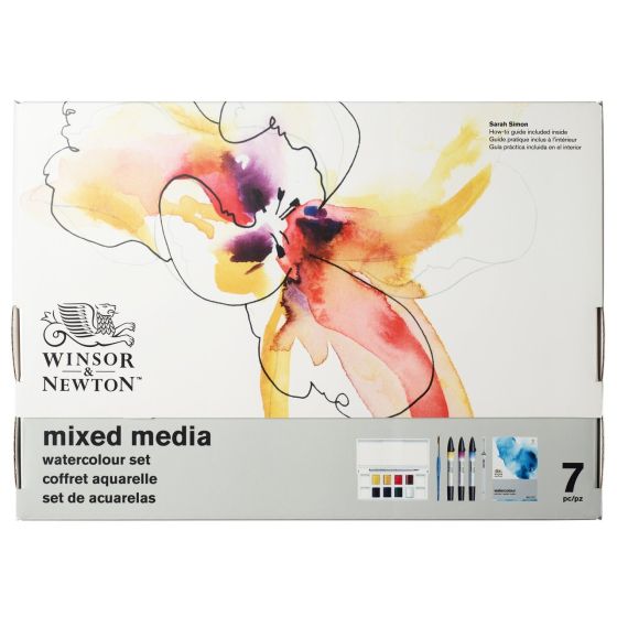 W&N Mixed Media Set – Watercolour (Promarker aquarelle, 8 demi-godets, papier)
