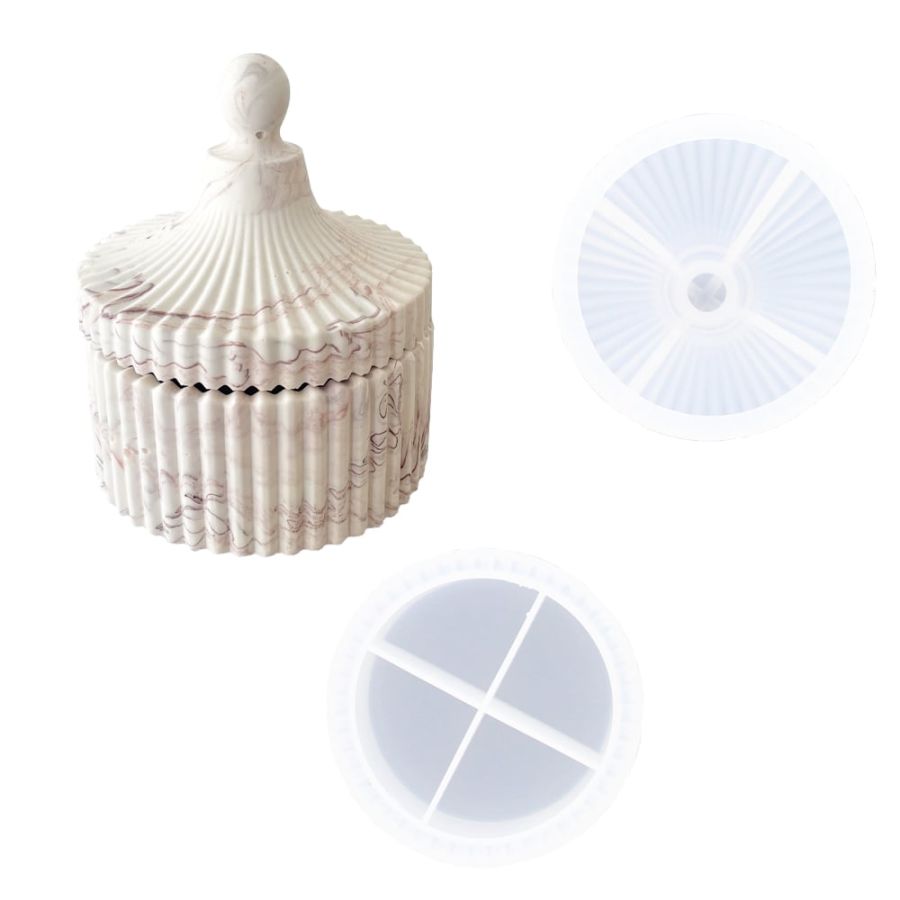 Moule Silicone Boîte Jesmonite Ø 8 cm