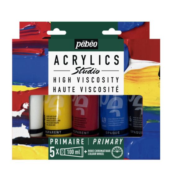 Coffret Acrylique Primaires 5x100 ml – Pébéo Studio