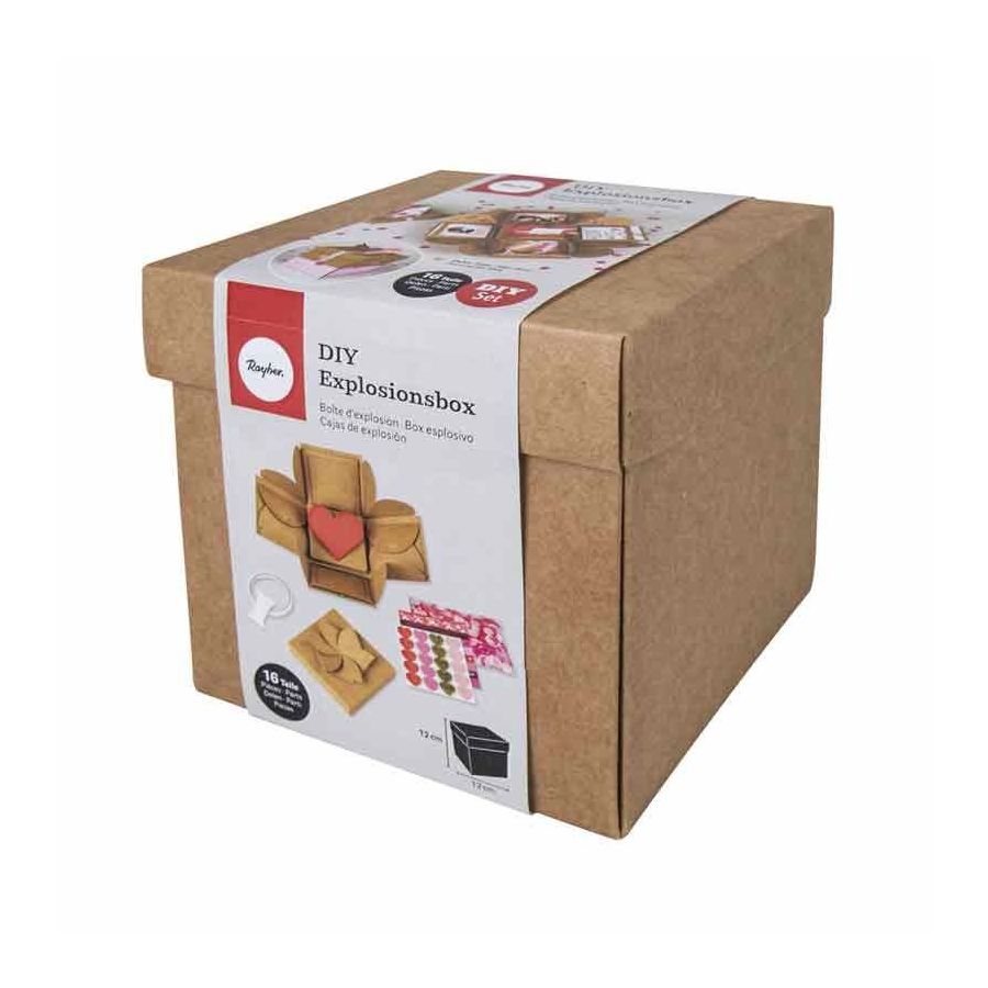 Boîte Explosion DIY Kraft 12 x 12 cm
