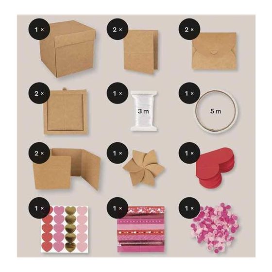 Boîte Explosion DIY Kraft 12 x 12 cm